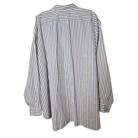 Ralph Lauren classic fit blue, white and yellow striped button down shirt. Size - Picture 3 of 6